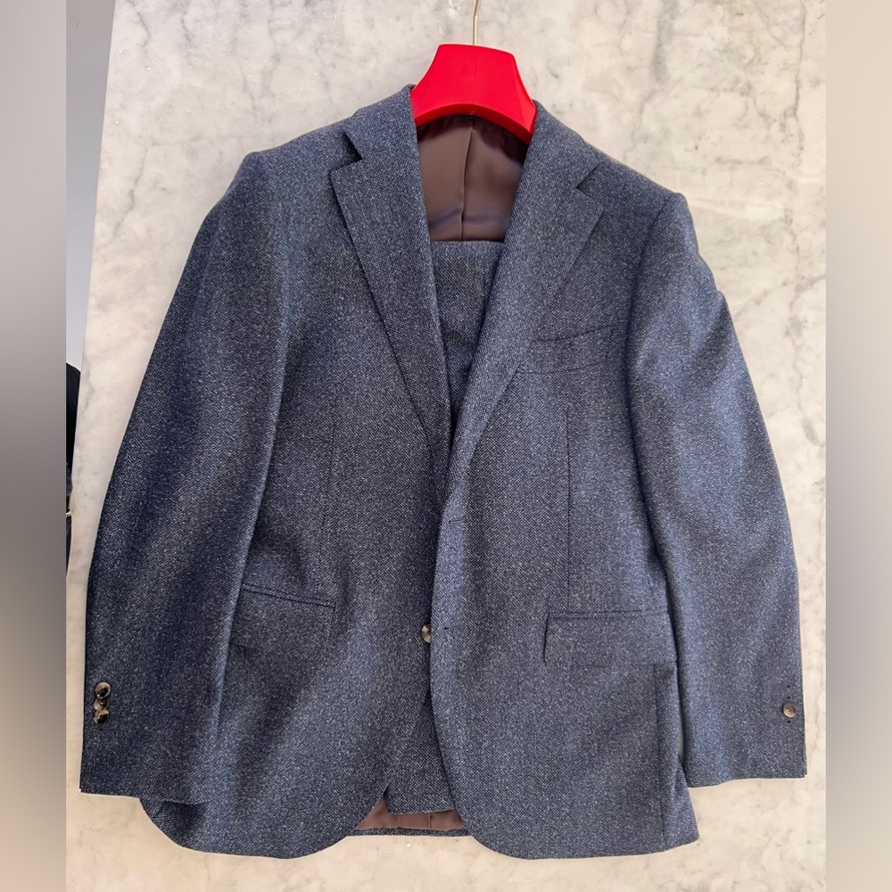 Suit Supply Lanzo 42 Robins Eye Suit